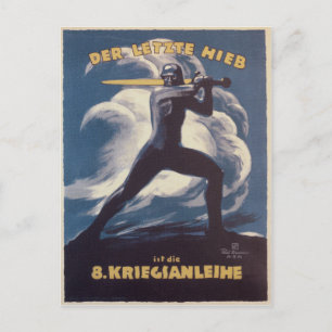 Postal Poster de propaganda de Kriegianleihe