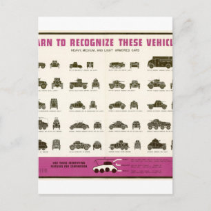 Postal Poster de propaganda de la Segunda Guerra Mundial