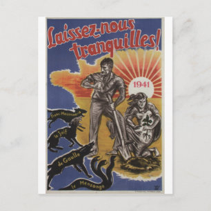 Postal Poster de propaganda de Laissez-nous