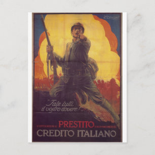 Postal Poster de propaganda de servicio completo