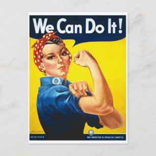 Postal Poster de propaganda de We_Can_Do_It_Propaganda