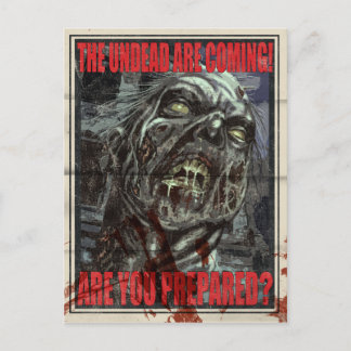 Postal Poster de propaganda zombie