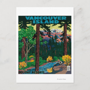 Postal Poster de publicidad de la isla de Vancouver