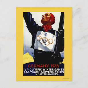 Postal poster de publicidad de los Juegos Olímpicos de In