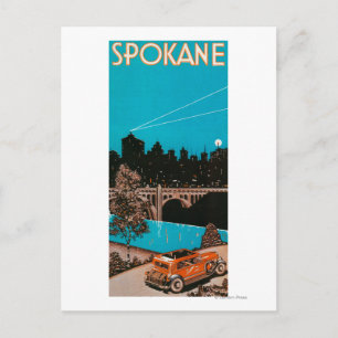 Postal Poster de publicidad de Spokane #1Spokane, WA