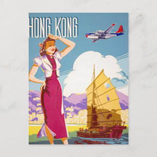 Postal Poster de publicidad de Vintage Northwest Airlines