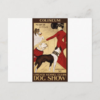 Postal Poster de publicidad en el Show de Perros del Club