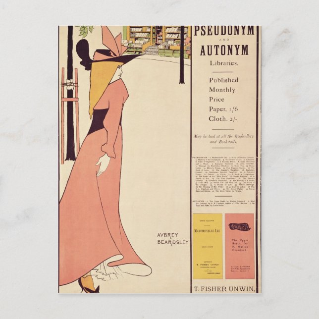 Postal Poster de publicidad para "El libro amarillo" (Anverso)