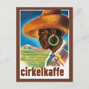 Postal Póster de publicidad vintage de Cirkelkaffe Suecia