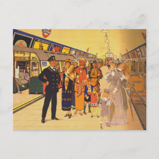 Postal Poster De Publicidad Vintage Para El Metro De Lond