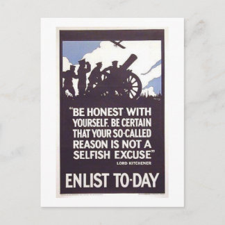 Postal Poster de reclutamiento de inscrito de hoy