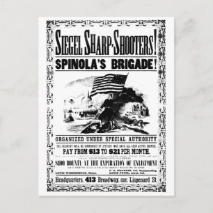 Postal Poster de reclutamiento de la guerra civil, negro
