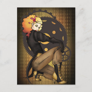 Postal Poster de reclutamiento de piratas Steampunk