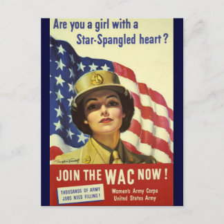 Postal Poster de reclutamiento de WAC