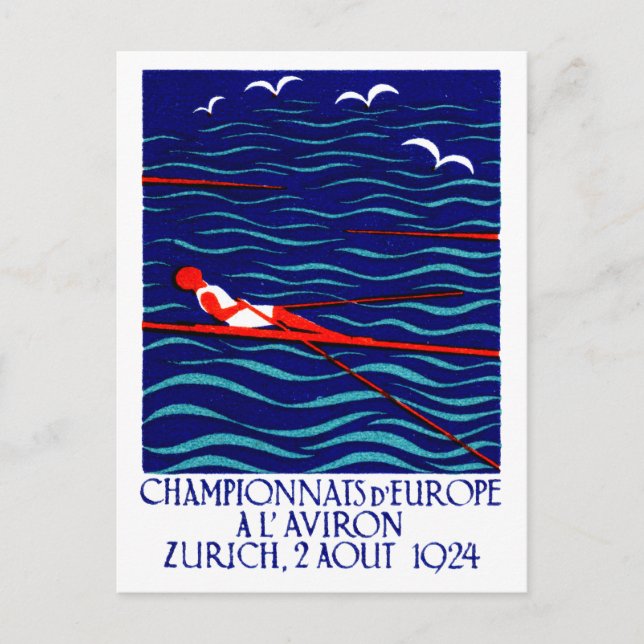 Postal poster de Remo de Zurich 1924 (Anverso)