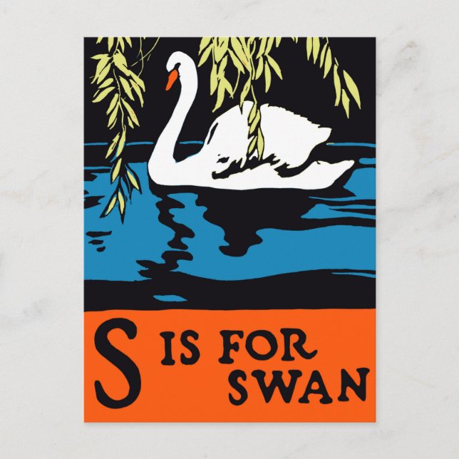 Postal Póster de S es para Cisne (Anverso)