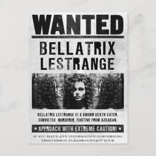 Postal Póster de Se Busca Bellatrix Lestrange