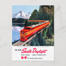 Postal Poster de Shasta Daylight Portland San Francisco