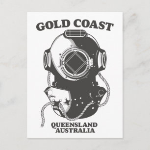 Postal Poster de submarinismo Gold Coast Queensland Austr