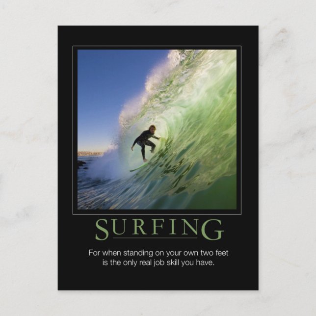 Postal Poster de Surfing_Demotivational (Anverso)