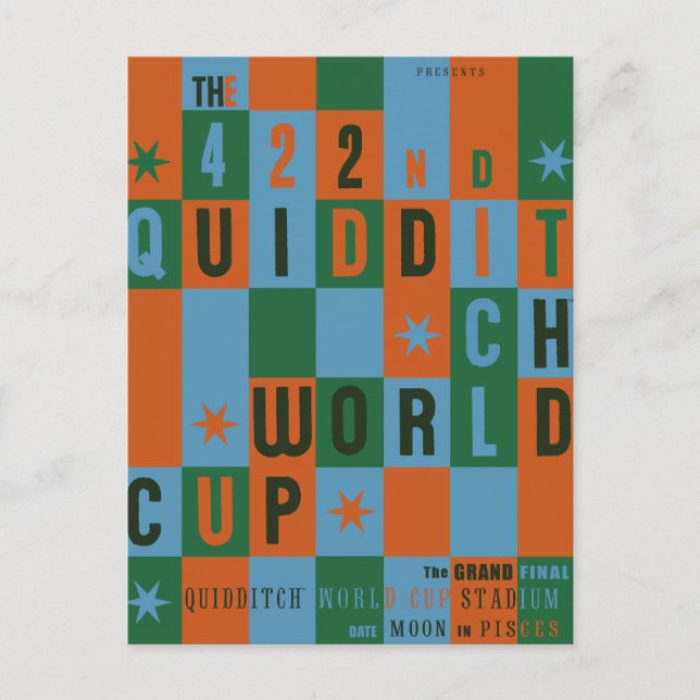 Postal POSTER de tablero de cheques de la Copa del Mundo  (Anverso)