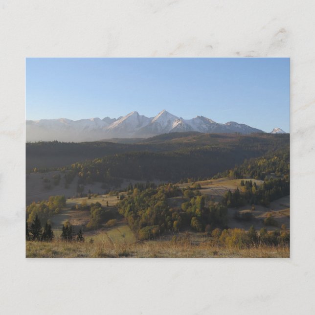 Postal Poster de Tatras de otoño (Anverso)