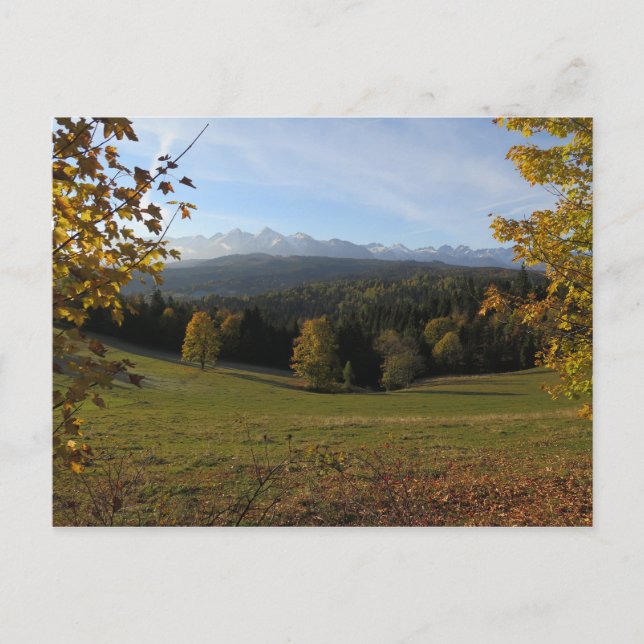 Postal Poster de Tatras de otoño (Anverso)