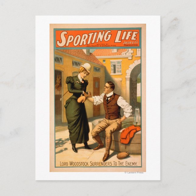 Postal Poster de teatro de boxeo Sporting LifeBoxer (Anverso)