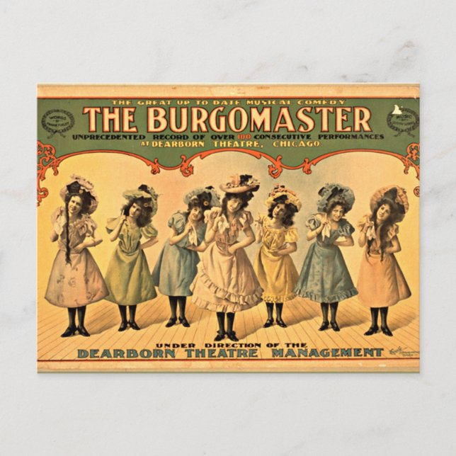 Postal Poster de teatro de Burgomaster (Anverso)