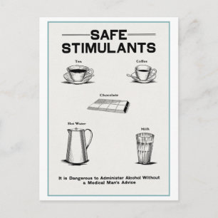 Postal poster de temperatura de cosecha "Safe Stimulants"