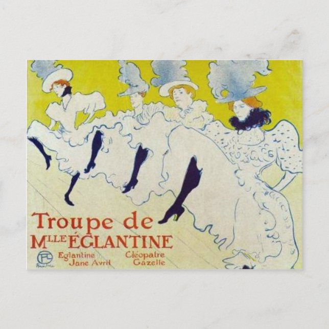 Postal Poster de Toulouse Lautrec (Anverso)