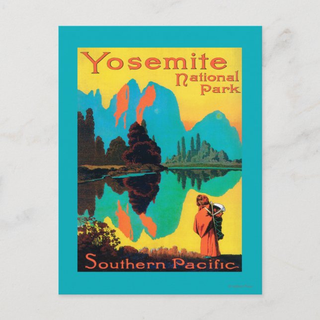 Postal Poster de Turismo - Parque Yosemite Nat'l, CA (Anverso)