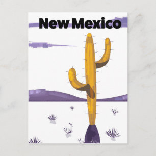 Postal Póster de vacaciones al estilo vintage del cactus