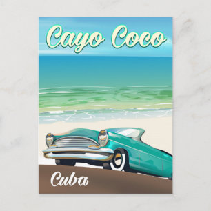 Postal Póster de vacaciones cubanas en Cayo Coco