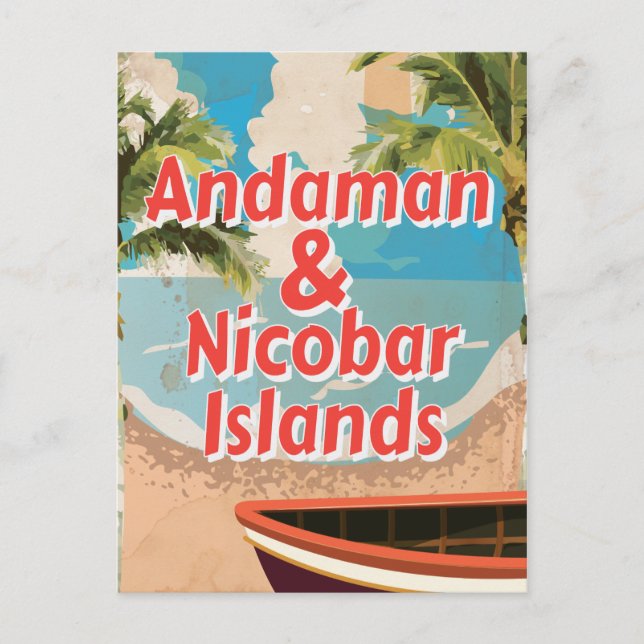 Postal Poster de vacaciones de Andaman y Nicobar Island V (Anverso)