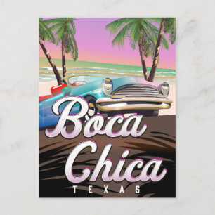Postal Póster de vacaciones de Boca Chica Texas