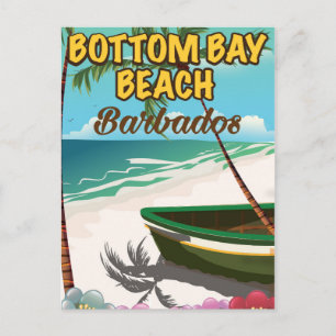 Postal Poster de vacaciones de Bottom Bay Beach Barbados