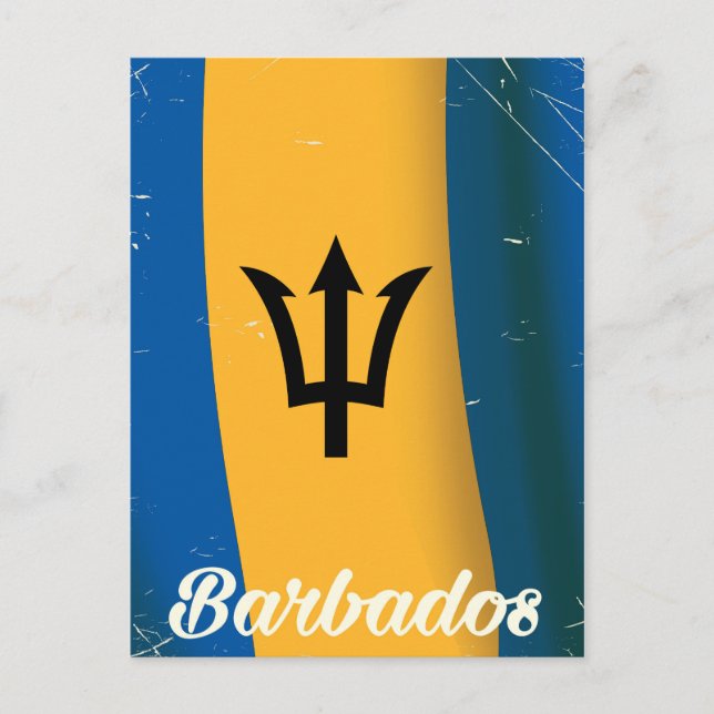 Postal Poster de vacaciones de la bandera nacional de Bar (Anverso)