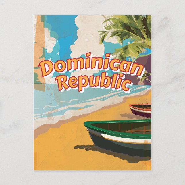 Postal Poster de vacaciones de la República Dominicana Vi (Anverso)