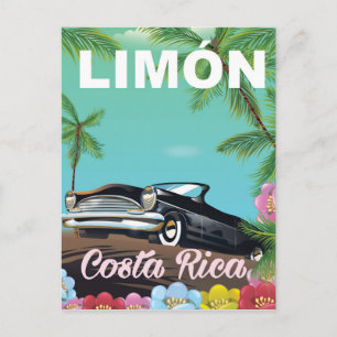 Postal Póster de vacaciones de Limón, Costa Rica