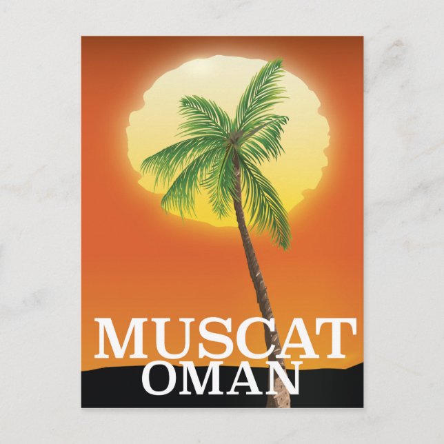 Postal Poster de vacaciones de Muscat Oman (Anverso)