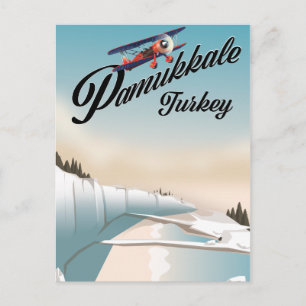 Postal Póster de vacaciones de Pamukkale Turquía.