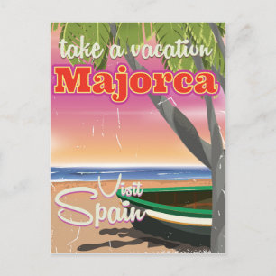 Postal Poster de vacaciones de playa de Mallorca
