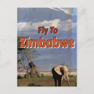 Postal Poster de vacaciones de Zimbabue