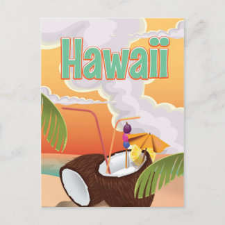 Postal Póster de vacaciones en la playa de Hawái