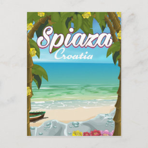 Postal Poster de vacaciones en la playa de Spiaza Croatia
