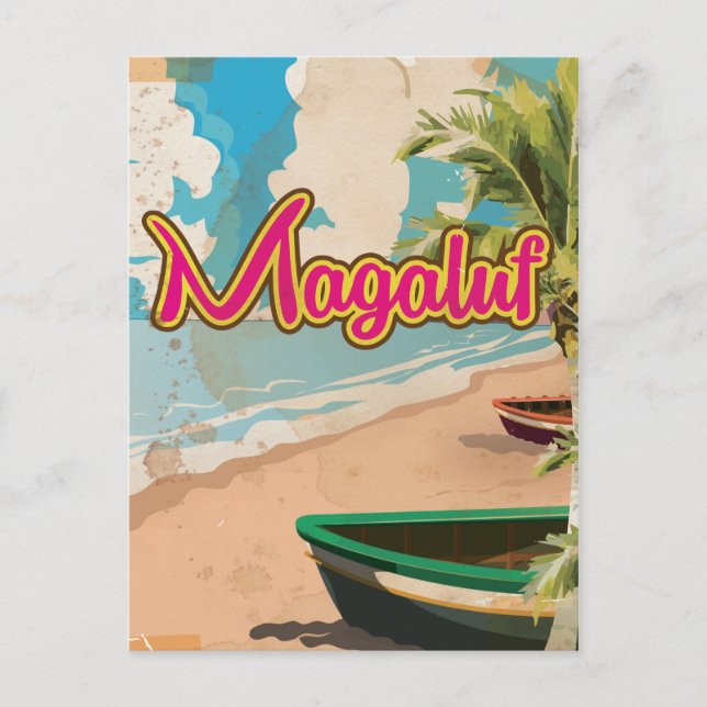 Postal Poster de vacaciones Magaluf Vintage (Anverso)