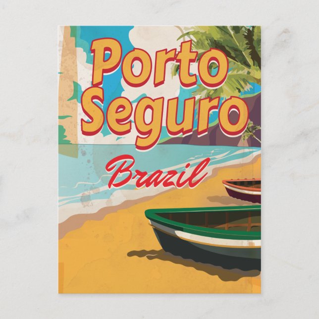 Postal Poster de Vacaciones Porto Seguro Brazil (Anverso)