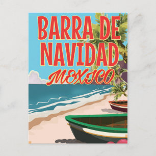 Postal Póster de viaje a Barra de Navidad México