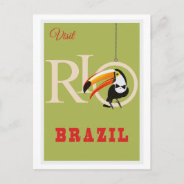 Postal Póster de viaje a Brasil